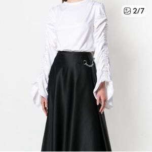 Sid Neigum ruched sleeve blouse
